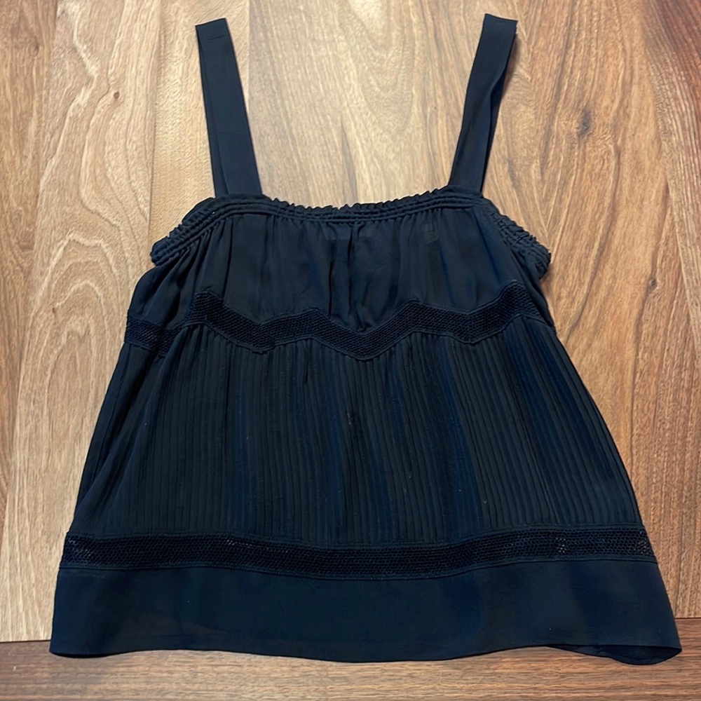 ALC silk peasant tank top